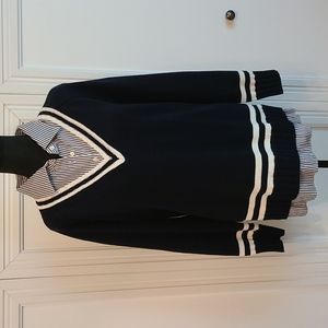 Ralph Lauren navy layered vneck sweater